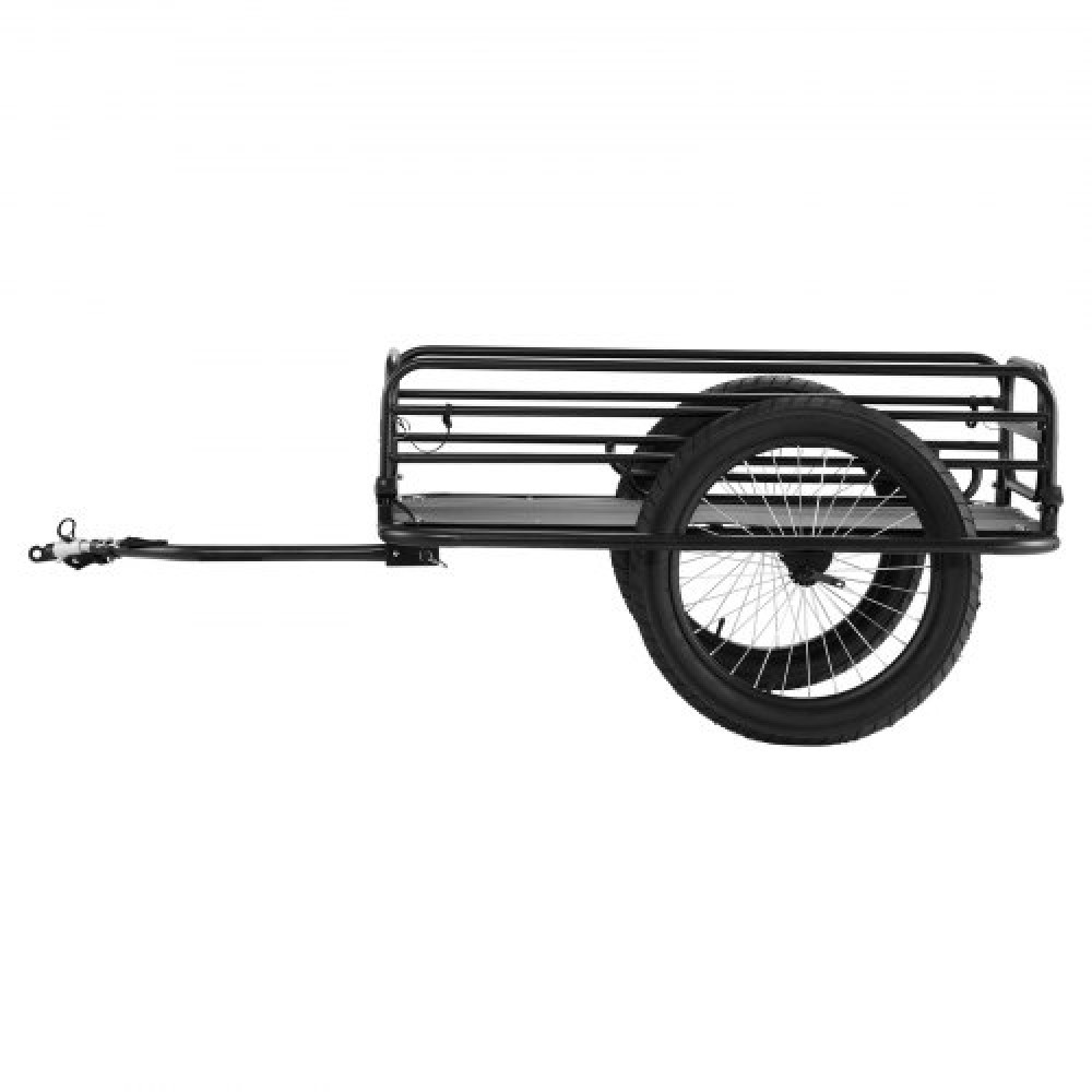 VEVOR Bike Cargo Trailer, 275 lbs/124,7 kg χωρητικότητα φορτίου, βαρέως τύπου καρότσι ποδηλάτου, αναδιπλούμενος συμπαγής χώρος αποθήκευσης & γρήγορη απελευθέρωση με γενικό κοτσαδόρο, τροχοί 20" (50,8 cm), ταιριάζει στους περισσότερους τροχούς ποδ