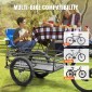VEVOR Bike Cargo Trailer, 275 lbs/124,7 kg χωρητικότητα φορτίου, βαρέως τύπου καρότσι ποδηλάτου, αναδιπλούμενος συμπαγής χώρος αποθήκευσης & γρήγορη απελευθέρωση με γενικό κοτσαδόρο, τροχοί 20" (50,8 cm), ταιριάζει στους περισσότερους τροχούς ποδ