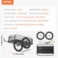 VEVOR Bike Cargo Trailer, 275 lbs/124,7 kg χωρητικότητα φορτίου, βαρέως τύπου καρότσι ποδηλάτου, αναδιπλούμενος συμπαγής χώρος αποθήκευσης & γρήγορη απελευθέρωση με γενικό κοτσαδόρο, τροχοί 20" (50,8 cm), ταιριάζει στους περισσότερους τροχούς ποδ