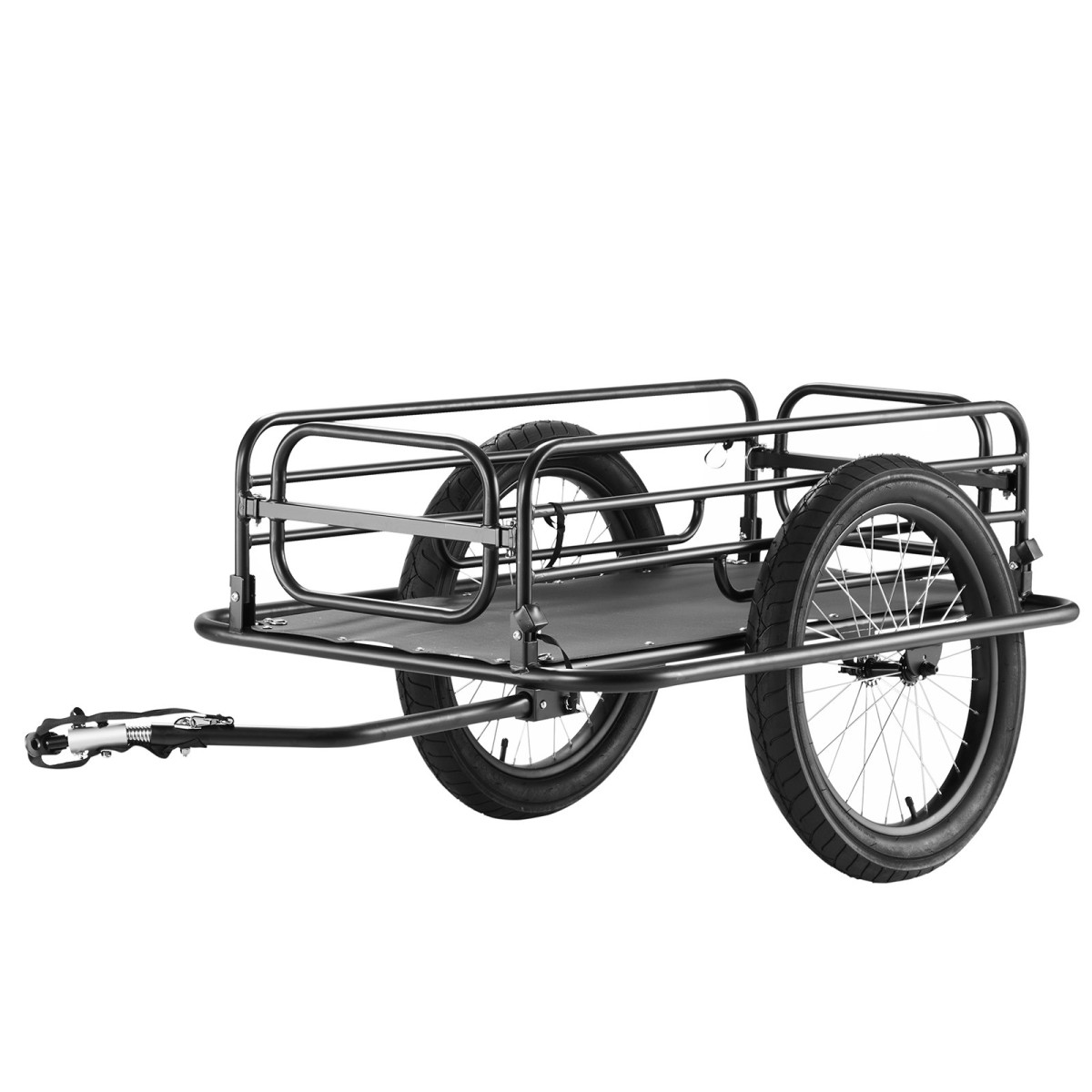 VEVOR Bike Cargo Trailer, 275 lbs/124,7 kg χωρητικότητα φορτίου, βαρέως τύπου καρότσι ποδηλάτου, αναδιπλούμενος συμπαγής χώρος αποθήκευσης & γρήγορη απελευθέρωση με γενικό κοτσαδόρο, τροχοί 20" (50,8 cm), ταιριάζει στους περισσότερους τροχούς ποδ