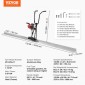 VEVOR Gas Concrete Power Screed, με Σετ ράβδων ίσιας ακμής σανίδας αλουμινίου 3370mm, δονούμενος κινητήρας φινιρίσματος τσιμέντου 4 χρόνων με ρυθμιζόμενες λαβές, εργαλεία σκυροδέματος υψηλής απόδοσης 6500rpm