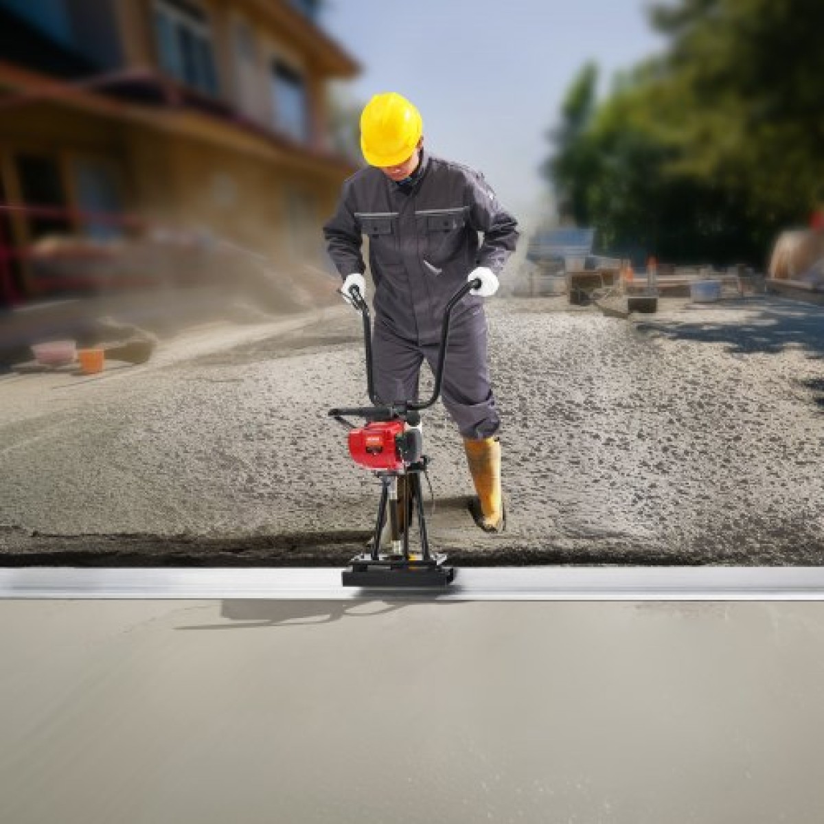 VEVOR Gas Concrete Power Screed, με Σετ ράβδων ίσιας ακμής σανίδας αλουμινίου 3370mm, δονούμενος κινητήρας φινιρίσματος τσιμέντου 4 χρόνων με ρυθμιζόμενες λαβές, εργαλεία σκυροδέματος υψηλής απόδοσης 6500rpm