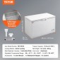VEVOR Chest Freezer, 12,8 cu.ft / 345 L Μεγάλη κατάψυξη & 4 αφαιρούμενα καλάθια, Επαγγελματικοί καταψύκτες στο επάνω μέρος ανοιχτής πόρτας με ανοιγόμενη πόρτα με καπάκι κλειδώματος, ρυθμιζόμενη θερμοκρασία 7 επιπέδων, φωτισμός LED, 6 τροχοί