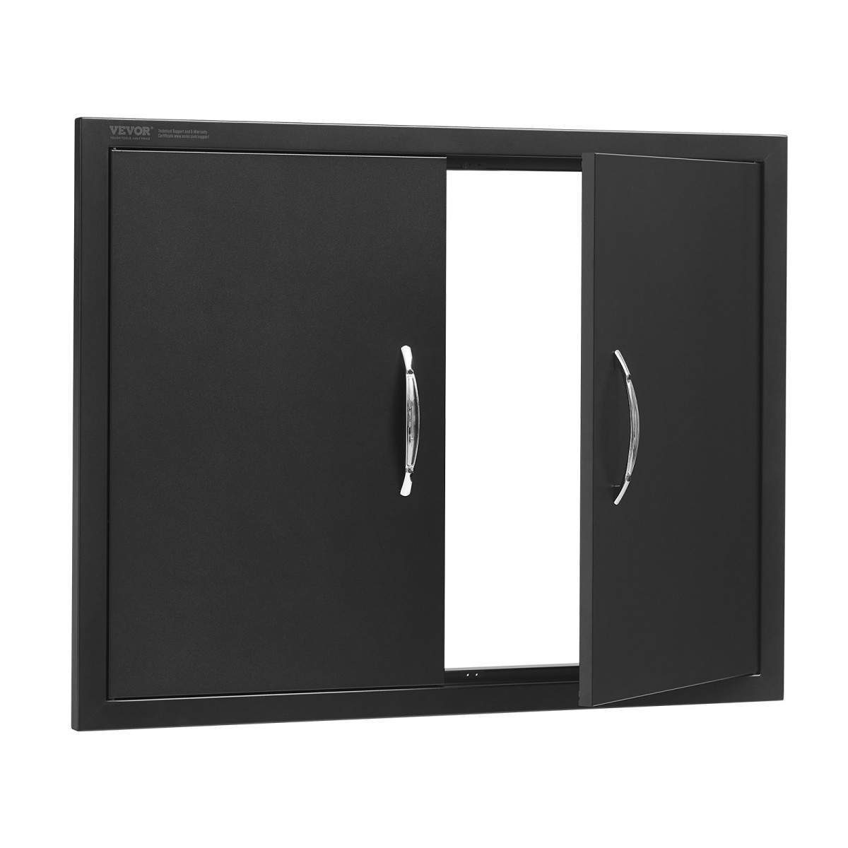 VEVOR BBQ Access Door, 788x610 mm Διπλή Πόρτα Εξωτερικής Κουζίνας, Πόρτα Ψυχρής Πλάτας Flush Mount, Επιτοίχια Κατακόρυφη Πόρτα με χερούλια, για BBQ Island, Ψητοπωλείο, Εξωτερικό ντουλάπι