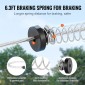 Κιτ Zipline VEVOR για παιδιά και ενήλικες, κιτ φερμουάρ 48,77 m έως 226,8 κιλά, φερμουάρ Γρήγορης εγκατάστασης σε εξωτερικό χώρο πίσω αυλή, Ψυχαγωγία παιδικής χαράς με φερμουάρ από ανοξείδωτο χάλυβα, φρένο ελατηρίου, ζώνη ασφαλείας, κάθισμα
