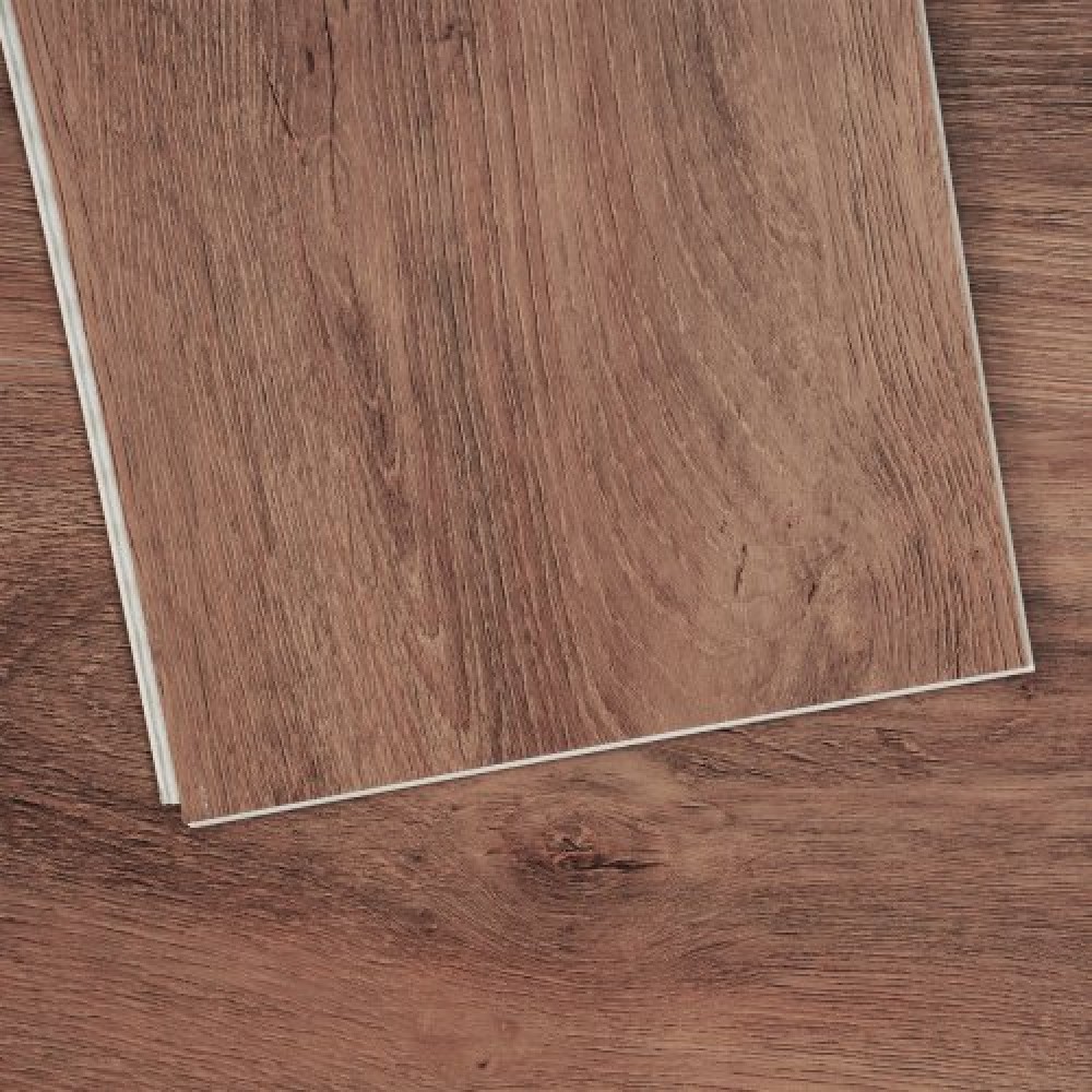 VEVOR Πλακάκια δαπέδου Interlocking Vinyl 1220 X 185 mm, 10 πλακάκια πάχους 5,5 mm που κουμπώνουν μαζί, DIY δάπεδο με κόκκους ξύλου βαθύ καφέ για κουζίνα, τραπεζαρία, υπνοδωμάτια και μπάνια, Εύκολη διακόσμηση σπιτιού