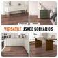 VEVOR Πλακάκια δαπέδου Interlocking Vinyl 1220 X 185 mm, 10 πλακάκια πάχους 5,5 mm που κουμπώνουν μαζί, DIY δάπεδο με κόκκους ξύλου βαθύ καφέ για κουζίνα, τραπεζαρία, υπνοδωμάτια και μπάνια, Εύκολη διακόσμηση σπιτιού