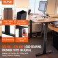 VEVOR Electric Standing Πλαίσιο Διπλού κινητήρα Ρυθμιζόμενο 70-117 cm Υ Μαύρο
