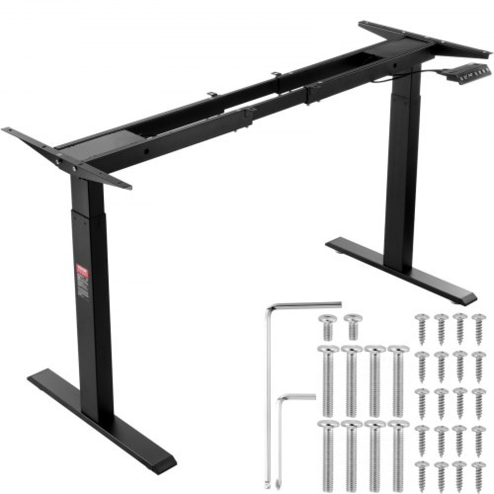VEVOR Electric Standing Desk Frame Dual Motor Adjustable 27.6"-46.1" H Black