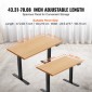 VEVOR Electric Standing Πλαίσιο Διπλού κινητήρα Ρυθμιζόμενο 70-117 cm Υ Μαύρο