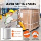 VEVOR Πολυεστερική ταινία έλξης, 3/4" x 265' Mule Tape Επίπεδο σχοινί, 2500 lbf εφελκυστική ικανότητα, τυπωμένη ταινία έλξης καλωδίου με πλέγμα για συσκευασία, κηπουρική, επαγγελματικά ηλεκτρικά, εργασίες αγωγών, λευκό