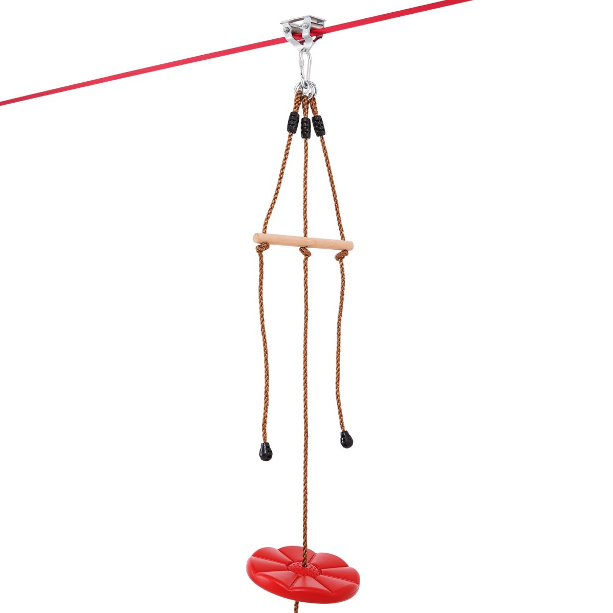 Κιτ Zipline VEVOR για παιδιά και ενήλικες, κιτ φερμουάρ 65 ποδιών έως 500 λίβρες, φερμουάρ Γρήγορης ρύθμισης εξωτερικού χώρου πίσω αυλή, Ψυχαγωγία παιδικής χαράς με φερμουάρ, νάιλον ζώνη ασφαλείας, κάθισμα και τιμόνι