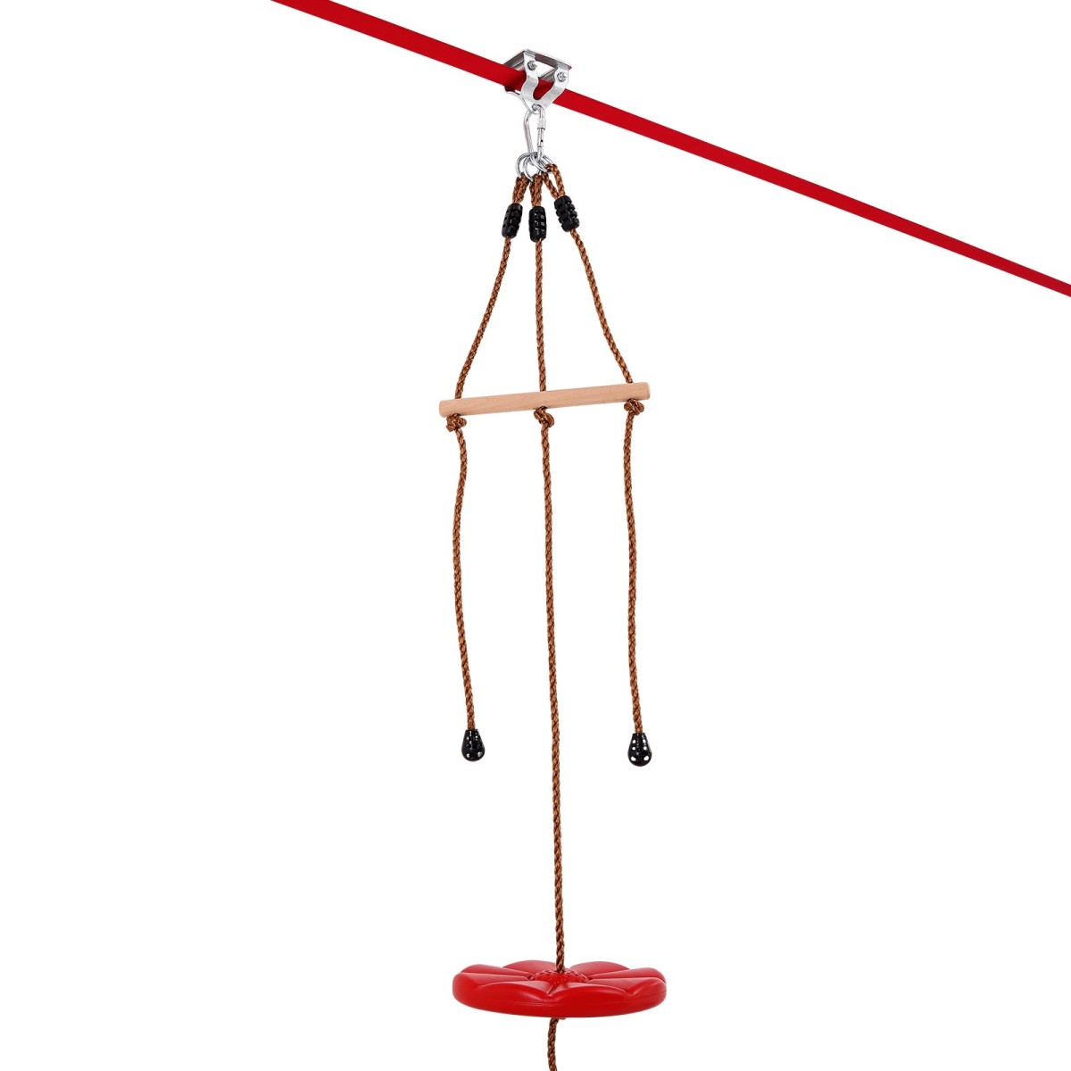 Κιτ Zipline VEVOR για παιδιά και ενήλικες, κιτ φερμουάρ 65 ποδιών έως 500 λίβρες, φερμουάρ Γρήγορης ρύθμισης εξωτερικού χώρου πίσω αυλή, Ψυχαγωγία παιδικής χαράς με φερμουάρ, νάιλον ζώνη ασφαλείας, κάθισμα και τιμόνι