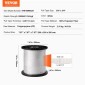 VEVOR Πολυεστερική ταινία έλξης, 3/4" x 318' Mule Tape Επίπεδο σχοινί, 2500 lbf εφελκυστική ικανότητα, τυπωμένη ταινία έλξης καλωδίου με πλέγμα για συσκευασία, κηπουρική, εμπορικά ηλεκτρικά είδη, εργασίες αγωγών, λευκό