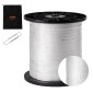VEVOR Πολυεστερική ταινία έλξης, 3/4" x 318' Mule Tape Επίπεδο σχοινί, 2500 lbf εφελκυστική ικανότητα, τυπωμένη ταινία έλξης καλωδίου με πλέγμα για συσκευασία, κηπουρική, εμπορικά ηλεκτρικά είδη, εργασίες αγωγών, λευκό
