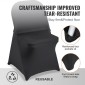 Πτυσσόμενα καλύμματα καρέκλας VEVOR Stretch Spandex, Universal Εφαρμοσμένο κάλυμμα καρέκλας, Αφαιρούμενα πλενόμενα προστατευτικά καλύμματα, για γάμους, διακοπές, συμπόσιο, πάρτι, γιορτή, δείπνο (30 τμχ Μαύρο)