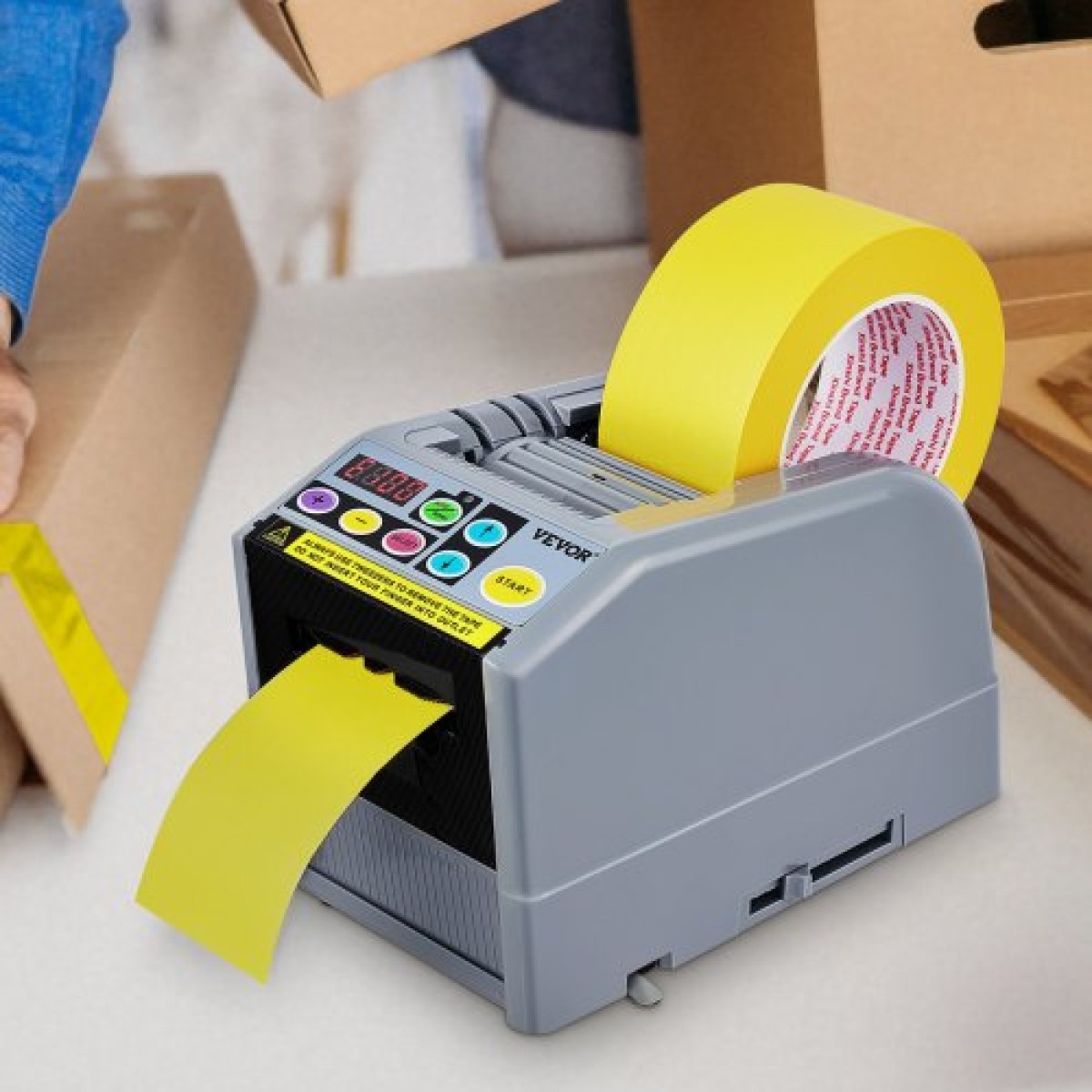 VEVOR Zcut-9 Automatic Tape Dispenser Adhesive Electric Tape Cutter Machine Packaging Tape Machine 6-60mm Tape Width