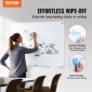 Λευκός πίνακας VEVOR Magnetic Glass, Dry Erase Board 1200 x 800 mm, Επιτοίχιος μεγάλος λευκός γυάλινος πίνακας χωρίς πλαίσιο, με δίσκο μαρκαδόρου, γόμα και 2 μαρκαδόρους, λευκό