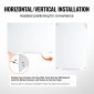 Λευκός πίνακας VEVOR Magnetic Glass, Dry Erase Board 1200 x 800 mm, Επιτοίχιος μεγάλος λευκός γυάλινος πίνακας χωρίς πλαίσιο, με δίσκο μαρκαδόρου, γόμα και 2 μαρκαδόρους, λευκό