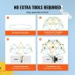 VEVOR Climbing Dome, 6FT Geometric Dome Climber Play Center για παιδιά 3 έως 9 ετών, Jungle Gym που υποστηρίζει 600LBS και Easy Assembly, με λαβή αναρρίχησης, εξοπλισμό παιχνιδιού εξωτερικού χώρου και εσωτερικού χώρου για παιδιά