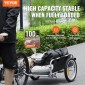 VEVOR Bike Cargo Trailer, χωρητικότητα 100 lbs, βαρέως τύπου καρότσι ποδηλάτου, αναδιπλούμενο συμπαγές χώρο αποθήκευσης & γρήγορη απελευθέρωση με γενικό κοτσαδόρο, τροχοί 16", ασφαλείς ανακλαστήρες, χωράει σε τροχούς ποδηλάτου 22"-28"