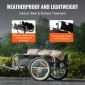 VEVOR Bike Cargo Trailer, χωρητικότητα 100 lbs, βαρέως τύπου καρότσι ποδηλάτου, αναδιπλούμενο συμπαγές χώρο αποθήκευσης & γρήγορη απελευθέρωση με γενικό κοτσαδόρο, τροχοί 16", ασφαλείς ανακλαστήρες, χωράει σε τροχούς ποδηλάτου 22"-28"