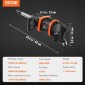 VEVOR 2,5 cm Αεροκλειδί κρούσης, Έως 7016,37 N·m Beast Reverse Torque Output Pneumatic Impact Gun w/ 20cm Extended Anvil για επισκευές και συντήρηση μηχανημάτων βαρέως τύπου / Ημιφορτηγού / Λεωφορείου