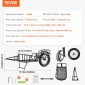 VEVOR Bike Cargo Trailer, χωρητικότητα 70 lbs, βαρέως τύπου καρότσι ποδηλάτου, συμπαγής αποθήκευση & δομή γρήγορης απελευθέρωσης με γενικό κοτσαδόρο, τροχοί 20", ταιριάζει στους περισσότερους τροχούς ποδηλάτου, πλαίσιο από ανθρακούχο χάλυβα