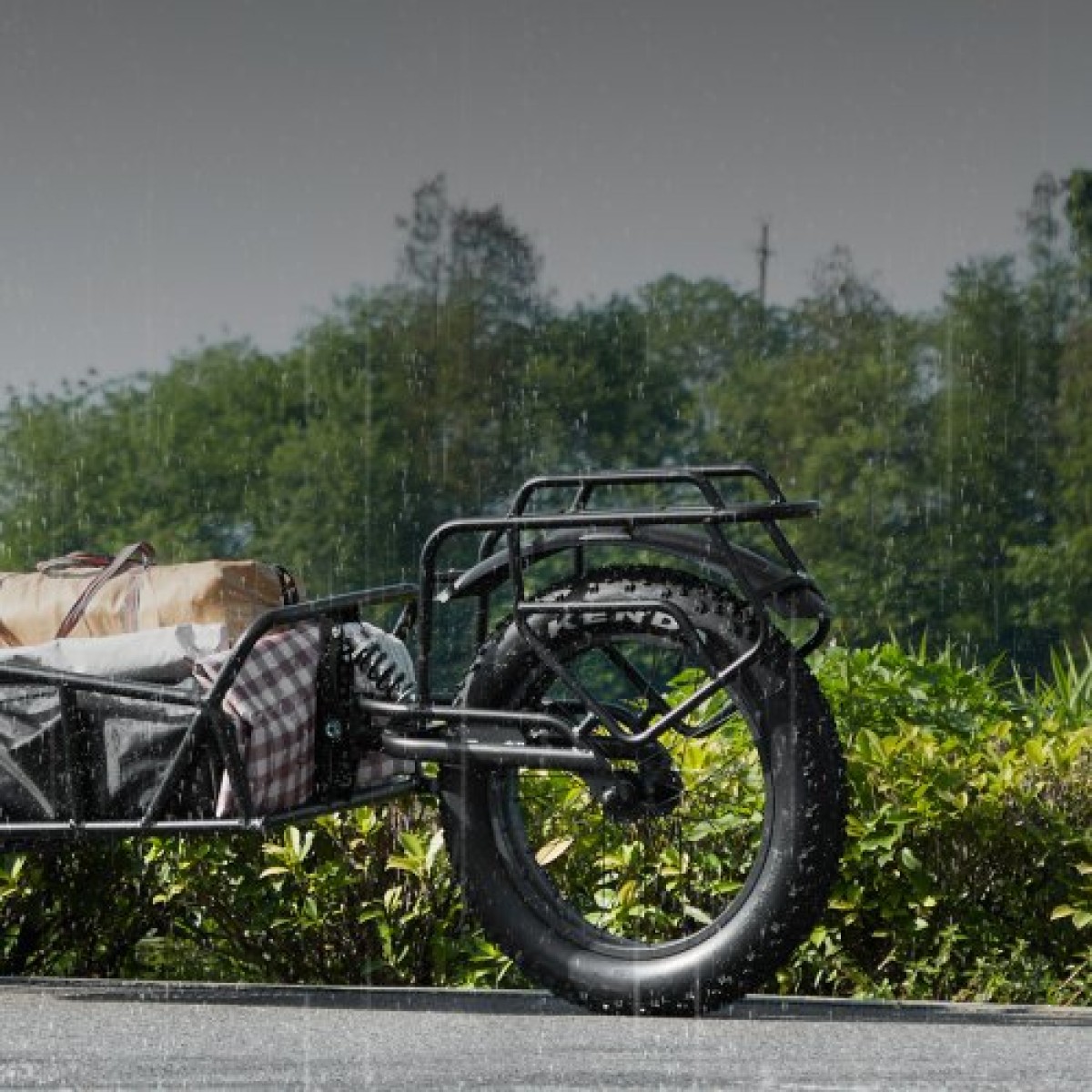 VEVOR Bike Cargo Trailer, χωρητικότητα 70 lbs, βαρέως τύπου καρότσι ποδηλάτου, συμπαγής αποθήκευση & δομή γρήγορης απελευθέρωσης με γενικό κοτσαδόρο, τροχοί 20", ταιριάζει στους περισσότερους τροχούς ποδηλάτου, πλαίσιο από ανθρακούχο χάλυβα