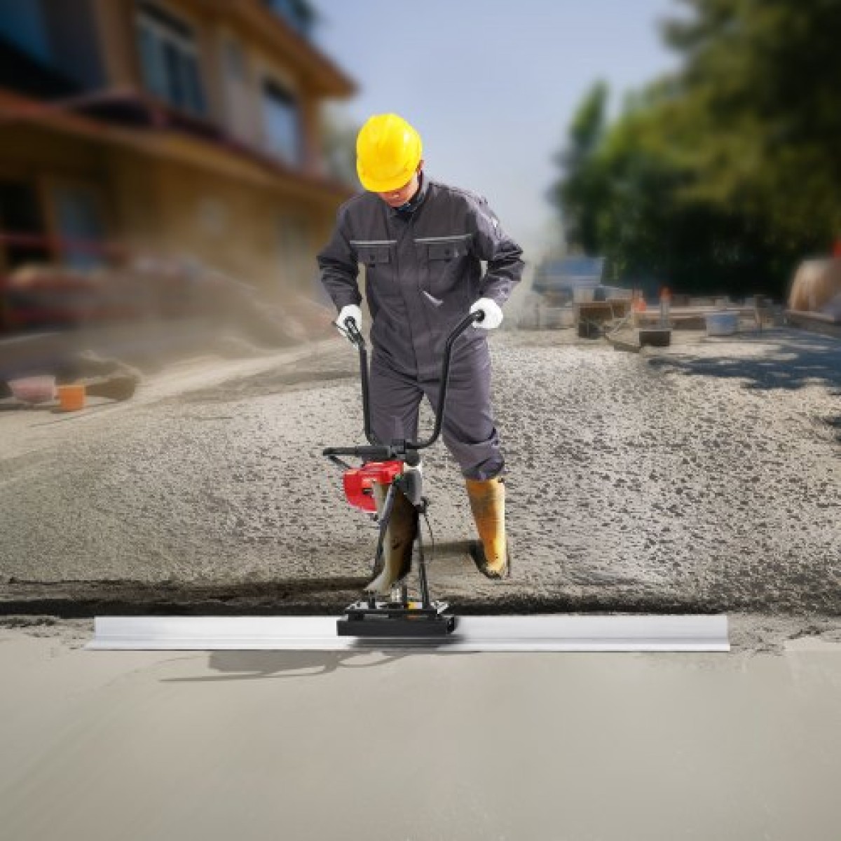 VEVOR Gas Concrete Power Screed, 6ft/8ft/11ft Σετ ράβδων πλάκας αλουμινίου, δονούμενος κινητήρας φινιρίσματος τσιμέντου 4 χρόνων με ρυθμιζόμενες λαβές, εργαλεία σκυροδέματος υψηλής απόδοσης 6500rpm