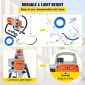 VEVOR Pro Airless Paint Paint Sprayer, Ηλεκτρικό Πιστόλι Ψεκασμού 1800W, Ρυθμιζόμενη πίεση ψεκασμού με σωλήνα για τοίχο και οροφή/χρώματα ξύλου και μετάλλων