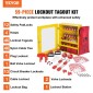 VEVOR Electrical Lockout Tagout Kit, 59 PCS Safety Lockout Σταθμός Tagout με λουκέτα, βύσματα, ετικέτες, δέσιμο, κλείδωμα βύσματος, κλείδωμα διακόπτη, κλείδωμα βαλβίδων, κλείδωμα καλωδίου, τσάντα κλειδώματος, κουτί