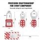 VEVOR Electrical Lockout Tagout Kit, 59 PCS Safety Lockout Σταθμός Tagout με λουκέτα, βύσματα, ετικέτες, δέσιμο, κλείδωμα βύσματος, κλείδωμα διακόπτη, κλείδωμα βαλβίδων, κλείδωμα καλωδίου, τσάντα κλειδώματος, κουτί