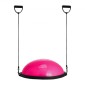 VEVOR Half Exercise Ball Trainer, 26 ιντσών Balance Ball Trainer, 1500lbs Capacity Stability Ball, Yoga Ball with Resistance Bands & Foot Pump, Strength Fitness Ball for Home Gym Workout Full Body, Ροζ
