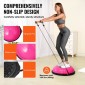 VEVOR Half Exercise Ball Trainer, 26 ιντσών Balance Ball Trainer, 1500lbs Capacity Stability Ball, Yoga Ball with Resistance Bands & Foot Pump, Strength Fitness Ball for Home Gym Workout Full Body, Ροζ
