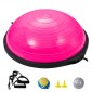 VEVOR Half Exercise Ball Trainer, 26 ιντσών Balance Ball Trainer, 1500lbs Capacity Stability Ball, Yoga Ball with Resistance Bands & Foot Pump, Strength Fitness Ball for Home Gym Workout Full Body, Ροζ
