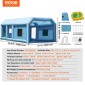 Φουσκωτός θάλαμος βαφής VEVOR, 32,8 x 21 x 14,8 ft/10 x 6,4 x 4,5 m Φουσκωτός θάλαμος ψεκασμού, με ισχυρούς φυσητήρες 1100W+750W και σύστημα φίλτρου αέρα, φορητός θάλαμος βαφής αυτοκινήτου για μεγάλα φορτηγά, μεγάλα φορτηγά μηχανημάτων, Large
