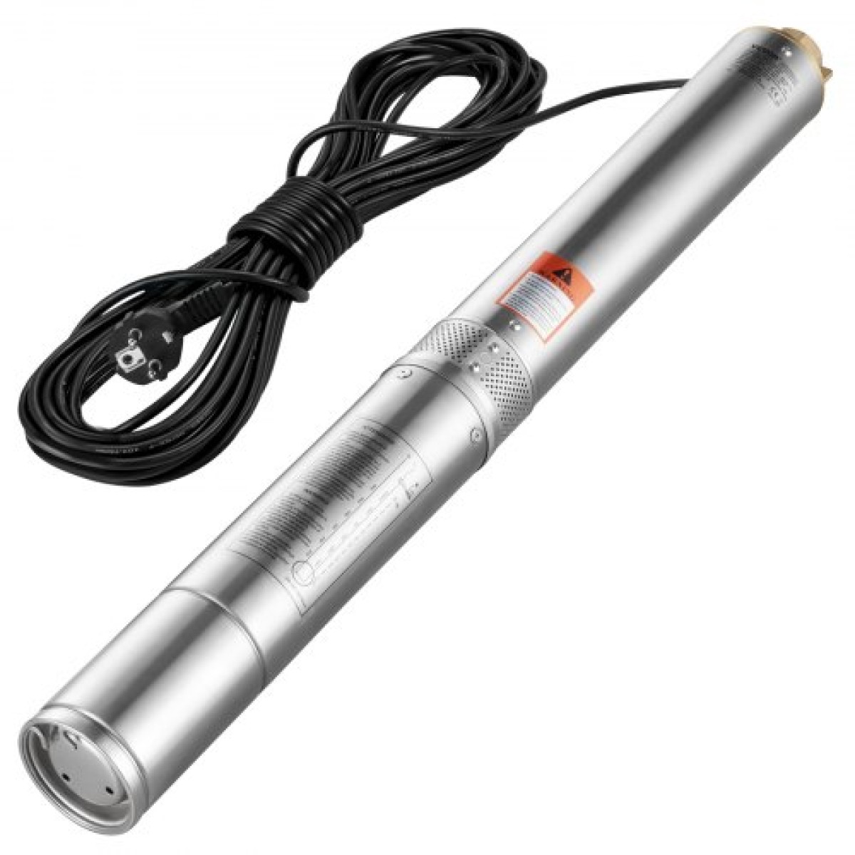 Υποβρύχια αντλία VEVOR Deep Well, 750W 230V 60Hz, 7,1 m³/h Μέγιστη ροή 75 m Max Head, με ηλεκτρικό καλώδιο 9,1 m, Αντλία νερού από ανοξείδωτο χάλυβα για βιομηχανική, άρδευση και οικιακή χρήση, IP68 αδιάβροχο βαθμό