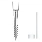 VEVOR No Dig Ground Anchor, 1 Pack 3,94 x 2,76 x 27,56 in DIY Screw in Post Stake, Περιλαμβάνει 6 Lag Bots & Rebar, U-Shape Heavy Duty Steel Stand, Ιδανική για στύλους γραμματοκιβωτίου και στύλους φράχτη