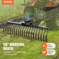 VEVOR Tow Behind Rake, 60" Tow Dethatcher με 21 Steel Coil Tines, Lawn Dethatcher Rake προσαρμόζεται σε γραμμές εργαλείων 48" ή 60" και συστήματα ανάρτησης 3 σημείων, για φύλλα, πευκοβελόνες και γρασίδι