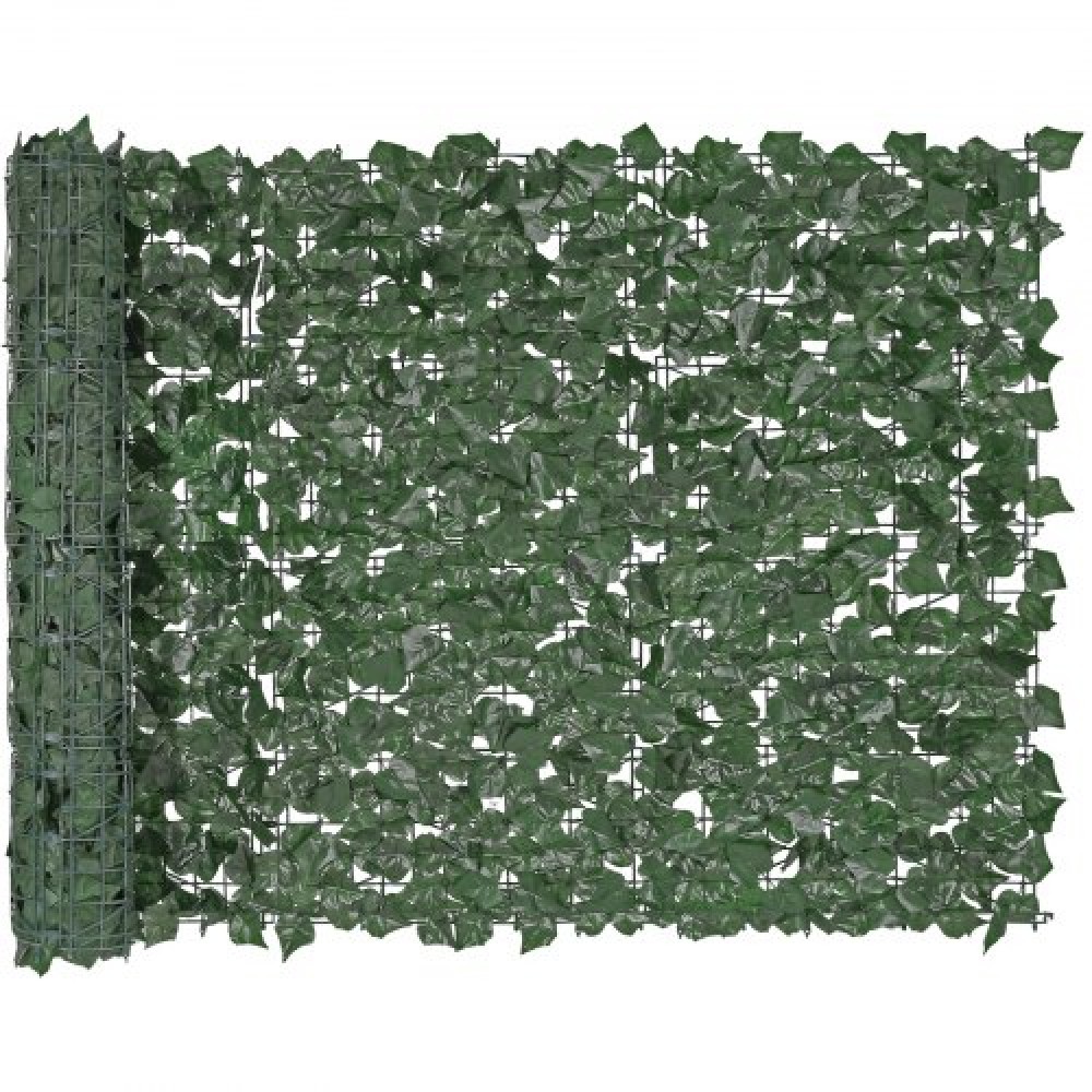 VEVOR Ivy Privacy Fence, 1 x 2,5 m Τεχνητή πράσινη οθόνη τοίχου, πράσινος φράχτης κισσός με ενισχυμένη άρθρωση, ψεύτικο φράχτη Διακόσμηση αμπελόφυλλων για εξωτερικό κήπο, αυλή, μπαλκόνι, διακόσμηση βεράντας