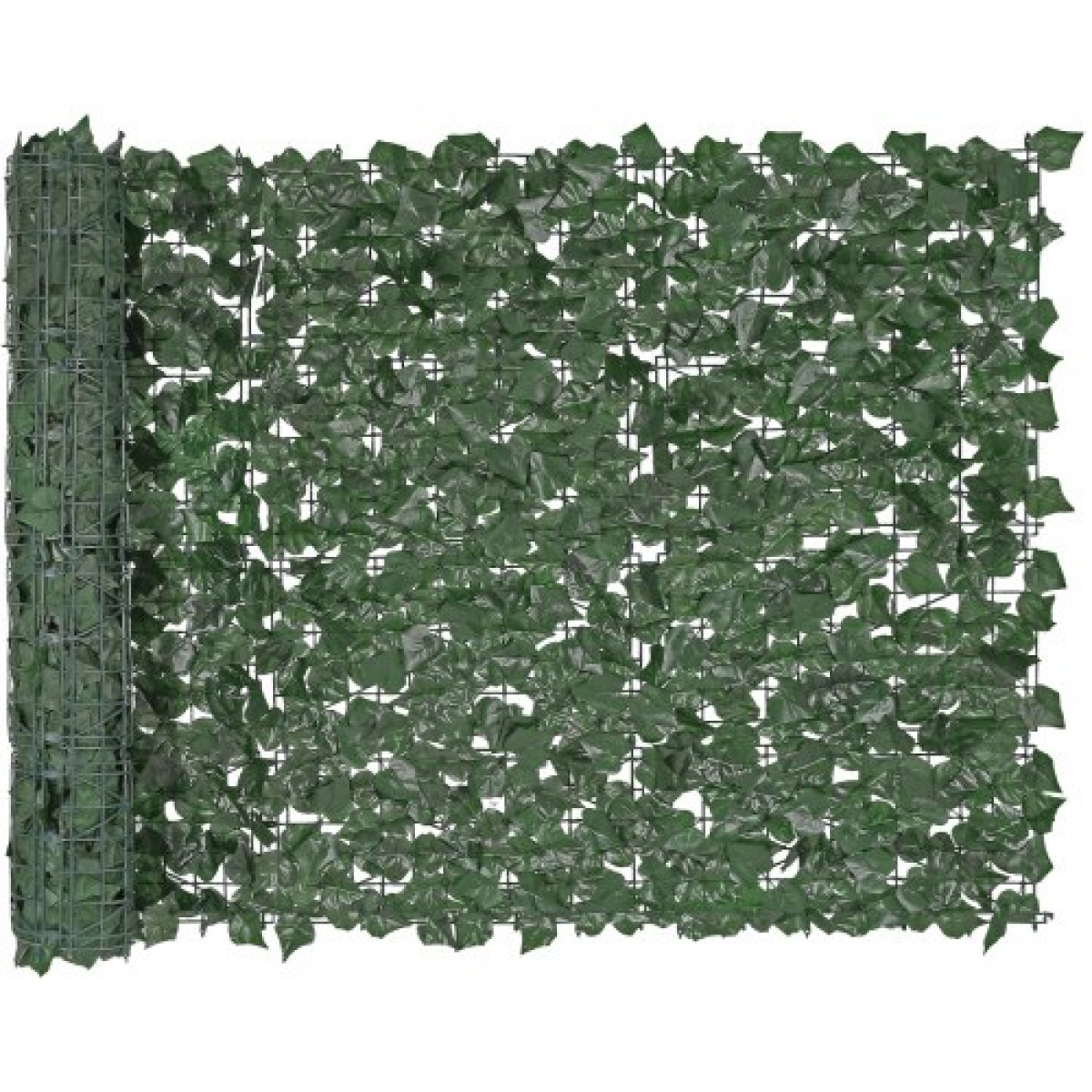 VEVOR Ivy Privacy Fence, 1 x 2,5 m Τεχνητή πράσινη οθόνη τοίχου, πράσινος φράχτης κισσός με ενισχυμένη άρθρωση, ψεύτικο φράχτη Διακόσμηση αμπελόφυλλων για εξωτερικό κήπο, αυλή, μπαλκόνι, διακόσμηση βεράντας