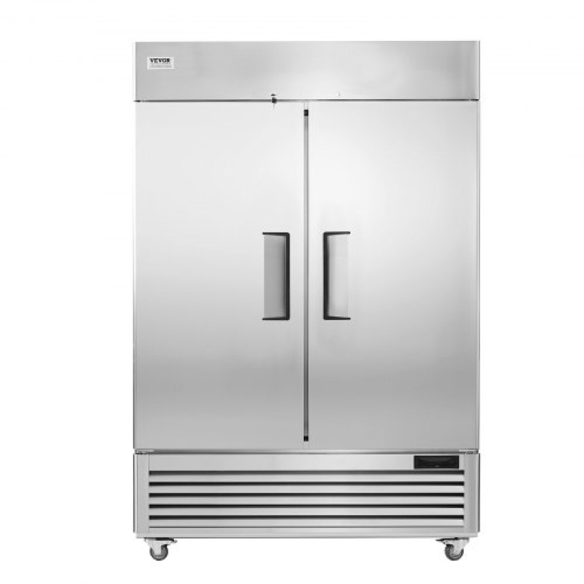 Επαγγελματικός καταψύκτης VEVOR 38,83 Cu.ft, 2 πόρτες σε όρθια κατάψυξη, ανοξείδωτος καταψύκτης αυτόματης απόψυξης με 6 ρυθμιζόμενα ράφια, έλεγχος θερμοκρασίας από -13 έως 5℉ και 4 τροχοί