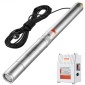 Υποβρύχια αντλία VEVOR Deep Well, 1500W 230V 60Hz, 9,8 m³/h 108 m Head, με καλώδιο 19,4 m & εξωτερικό κιβώτιο ελέγχου, Αντλίες νερού από ανοξείδωτο χάλυβα για βιομηχανική, άρδευση και οικιακή χρήση, IP68 αδιάβροχη