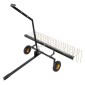 VEVOR Tow Behind Dethatcher, 60 ιντσών Row Dethatcher με 24 Steel Tines, Lawn Dethatcher Rake για ATV ή Mower, Tow Behind Lawn Rake με λαβή ανύψωσης για φύλλα, πευκοβελόνες και γρασίδι