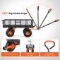 VEVOR Dump Cart, Metal Garden Dump Cart με εύκολο στη συναρμολόγηση πλαίσιο, Dump Wagon με 2-σε-1 Convertible Handle, Utility Wheelbarrow Χωρητικότητα 400 lbs, Ελαστικά 10 ιντσών