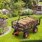VEVOR Dump Cart, Metal Garden Dump Cart με εύκολο στη συναρμολόγηση πλαίσιο, Dump Wagon με 2-σε-1 Convertible Handle, Utility Wheelbarrow Χωρητικότητα 400 lbs, Ελαστικά 10 ιντσών