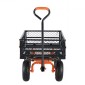 VEVOR Dump Cart, Metal Garden Dump Cart με εύκολο στη συναρμολόγηση πλαίσιο, Dump Wagon με 2-σε-1 Convertible Handle, Utility Wheelbarrow Χωρητικότητα 400 lbs, Ελαστικά 10 ιντσών