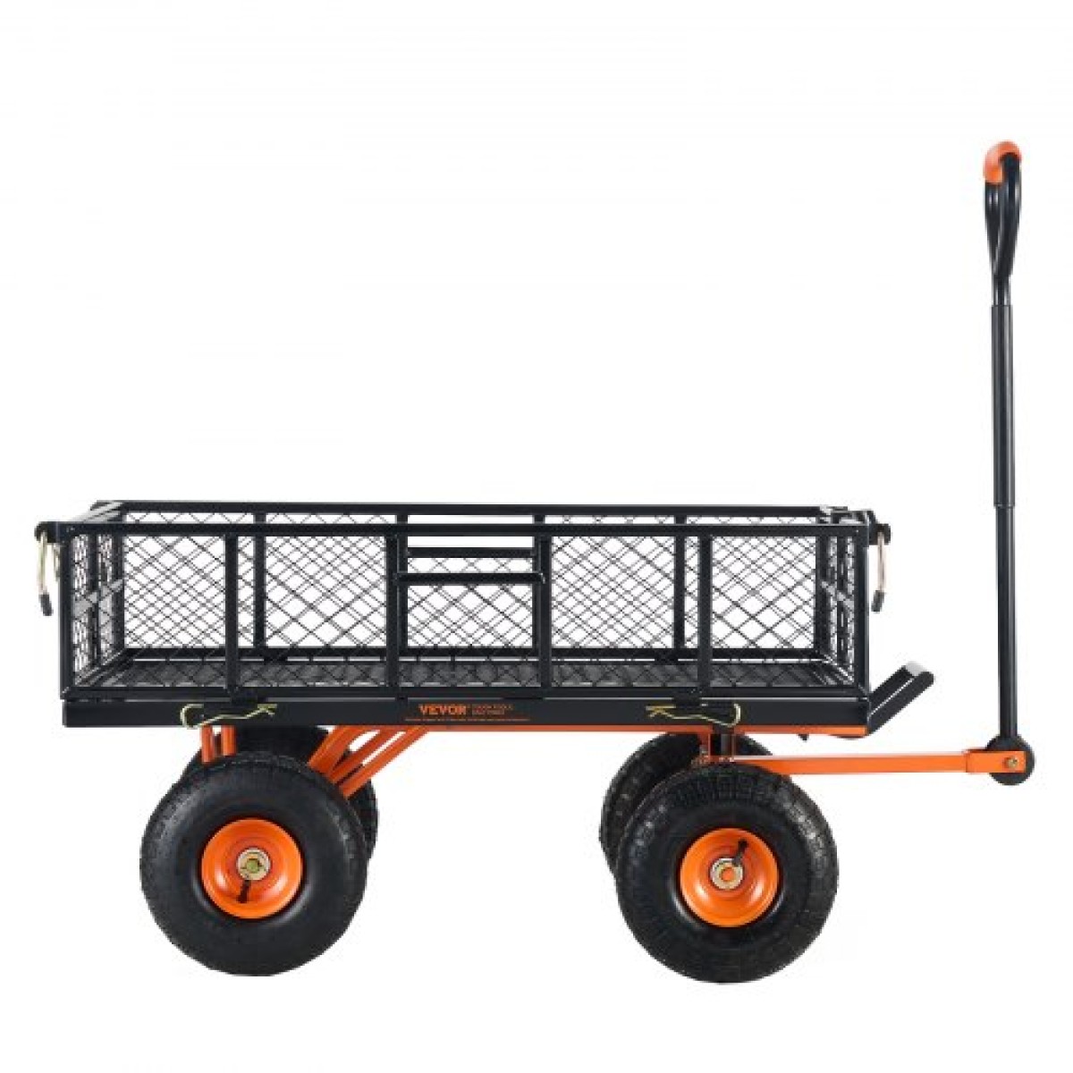 VEVOR Dump Cart, Metal Garden Dump Cart με εύκολο στη συναρμολόγηση πλαίσιο, Dump Wagon με 2-σε-1 Convertible Handle, Utility Wheelbarrow Χωρητικότητα 400 lbs, Ελαστικά 10 ιντσών