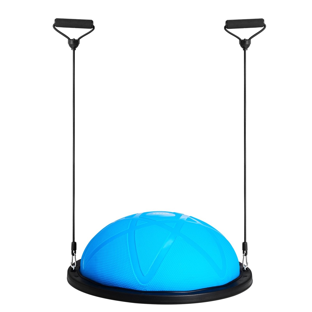 VEVOR Half Exercise Ball Trainer, 23 ιντσών Balance Ball Trainer, 660 lbs Capacity Stability Ball, Yoga Ball with Resistance Bands and Pump, Strength Fitness Ball for Home Gym, Full Body Workouts, Blue